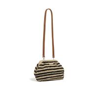 Seafolly Damen Standard-Bast Stripe Pouch Bag, CarriedAway Black/Natu