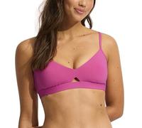 Seafolly Damen Standard Hybrid Bralette Bikini Top Badeanzug mit Schlüsselloch in der Mitte, Eco Collective Hot Pink, 40
