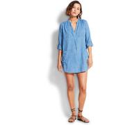 SEAFOLLY Damen Strandkleid "Boyfriend Beach Shirt" (52815-TO) M Blau