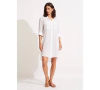 SEAFOLLY Damen Strandkleid /-Hemd "Crinkle Twill Beach Shirt" (53108-CU) L White