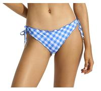 Seafolly Damen Tie Side Lettuce Edge Bottom Swimsuit Bikini-Unterteile, Ciao Bella Check Azurblau, 38