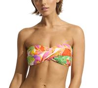 Seafolly Damen Twist Bandeau Top Badeanzug Bademode Bikini, Wonderland Fuchsia Rose, 42