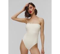 Seafolly Dd Bandeau One Piece Badeanzug Für Damen In Schwarz 11178dd213-cream Beige;Weiß L