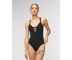 Seafolly Deep V One Piece Badeanzug 10634942-black Schwarz XS