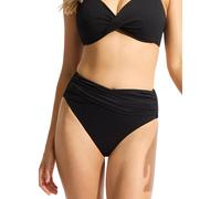 Seafolly High Waist Wrap Front Damen Bikinihose (Schwarz 40 Größe)