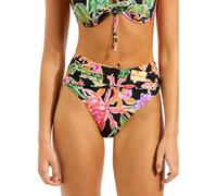 Seafolly Hothouse Flowers High Waist Wrap Damen Bikinihose (Schwarz 40)