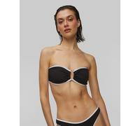 Seafolly Damen Bandeau-Bikinioberteil mit Ring vorne Bikini, Beach Bound Black, 40