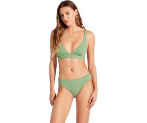 Seafolly - SecondWave Longline Tri Bikini Top Damen palm green