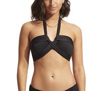 Seafolly - Women's Collective Halter Bandeau - Bikini-Top, Gr. M 12, schwarz (Black)