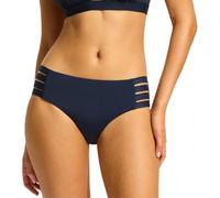 Seafolly Women's Standard Multi Strap Hipster Full Coverage Bikini Bottom Swimsuit, Eco Collective True Navy, 12