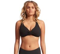 Seafolly Wrap Front Damen Bikinioberteil (Schwarz 42 Größe)