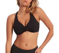 Seafolly Wrap Front F Cup Bra Damen Bikini (Schwarz 38 Größe)
