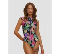 Seafolly Zip Front One Piece Damen-badeanzug 60276279-black Print;Mehrfarbig L