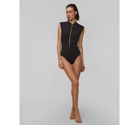 Seafolly Zip Front One Piece Damen-badeanzug In Schwarz 10987942-black Schwarz M