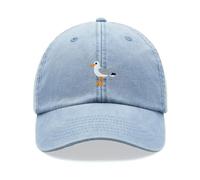 Seagull Baseball Cap Vintage Washed Unisex Dad Hat Adjustable Bird, hellblau, Einheitsgröße
