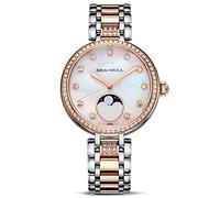 Seagull Damen-Armbanduhr, Mondphase, Diamant-Punktskala, modisch, lässig, automatisch, mechanische Armbanduhr