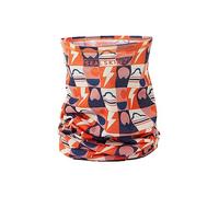 SEALSKINZ Harpley Nackenwärmer, aus Mikrofaser, wasserabweisend, modischer Schal, cremefarben-marineblau-orange-rosa, Einheitsgröße