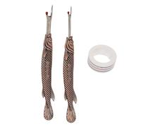 Seam Ripper Thread Remover Sturdy Zinc Alloy Steel Multifunctional Sewing Tool for Needlework Leather Craft Home Use Handcraft Projects 1 Set Small Large Masking Tape (Red Bronze)