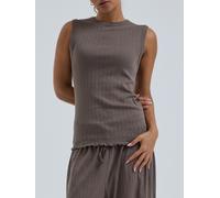 Seamless Basic Shirt in braun in Größe: S-M für Damen