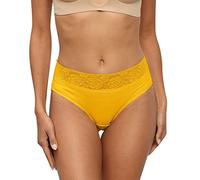 Seamless Slips Damen Damen-Unterwäsche, Baumwolle, Spitze, modisch, weich, Bikini-Höschen, bequem, Stretch, volle Damen-Slips Damen Unterhosen Hohe Taille Dessou Für Mollige (Gold, M)