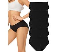 Seamless Slips Damen Schwarz,Unterhosen Frauen Nahtlos Mehrpack,Hipster UnterwäSche Ohne Naht,Microfaser Panty Nahtlose SchlüPfer,Unsichtbar Underwear Women Stretch,Invisible HüFtslip 5er-Pack Set