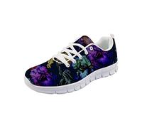 SEANATIVE Atmungsaktive Mesh Damen Laufschuhe Draft Sneaker Casual Mädchen Jogging Sport Schuhe, - blume - Größe: 41.5 EU