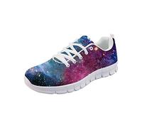 SEANATIVE Atmungsaktive Mesh Damen Laufschuhe Draft Sneaker Casual Mädchen Jogging Sport Schuhe, - Galaxy Sky - Größe: 40.5 EU