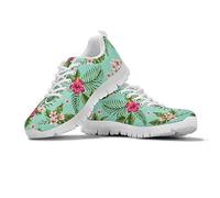 SEANATIVE Atmungsaktive Mesh Damen Laufschuhe Draft Sneaker Casual Mädchen Jogging Sport Schuhe, - Hibiskus Tropical - Größe: 38 EU