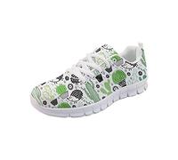 SEANATIVE Atmungsaktive Mesh-Laufschuhe für Damen, Draft-Sneaker, lässige Mädchen, Joggen, Sportschuhe, Igelkaktus, 41.5 EU