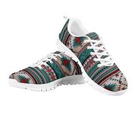 SEANATIVE Atmungsaktive Mesh-Laufschuhe für Damen, Draft-Sneaker, lässige Mädchen, Joggen, Sportschuhe, Afrikanisches Tribal, 38 EU