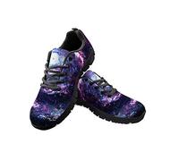 SEANATIVE Damen Sport Gym Sneaker Mode Atmungsaktive Laufschuhe Casual Walking Schuhe, Blau - Weltraum Himmel - Größe: 40 EU