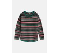 Seasalt Cornwall Pullover Fruity Damen Oliv Grün Orange Beige Gestreift Oliv Grün 44