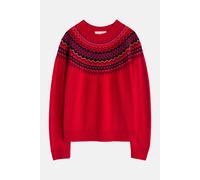 Seasalt Cornwall Pullover Gurnards Head Rot Blau Fairisle Rot 38