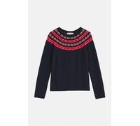 Seasalt Cornwall Pullover Seas Edge Damen Blau Rot Fairisle Blau 46