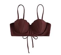 Seashell Bikini Oberteil Damen - Spaghetti-Träger Bikini Top Damen mit Bügel Bikinioberteile für Bikini Push Up Sexy Bandage Bademode Strandmode Schwimmanzug Bikinis Badeanzüge für Damen