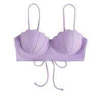 Seashell Bikini Oberteil Damen - Spaghetti-Träger Bikini Top Damen mit Bügel Bikinioberteile für Bikini Push Up Sexy Bandage Bademode Strandmode Schwimmanzug Bikinis Badeanzüge für Damen