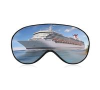 Seaside Cruise Ship Augenmaske für Damen & Herren, atmungsaktive & verstellbare Augenabdeckung, ultraweiche Schlafmaske, leichte Reise-Augenbinde für Flugzeug, Nickerchen, Nachtschlaf