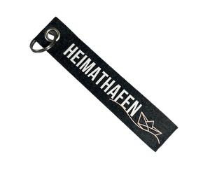 Seaside No.64 - maritime Schlüsselanhänger aus Filz - verschiedene Motive Heimathafen, anthrazit