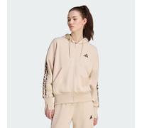 Seasonal Essentials 3-Streifen Kapuzenjacke, Animalprint Crystal Linen / Multicolor / Khaki Six S