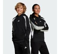 adidas Unisex Kinder Seasonal Essentials Colorblock Fleece Hoodie, Black/Wonder Silver/White, 7-8 Years