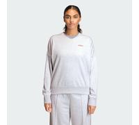 Adidas Damen Sweatshirt Seasonal Essentials Colorpop mit aufgestickter Grafik KC3997 XL LGREYH/ACTMAR