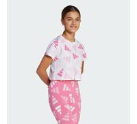 Seasonal Essentials Logo Celebration Kids Crop-Shirt White 140
