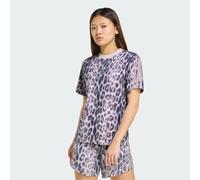 Adidas Seasonal Essentials Leopard Print with 3-Stripes Damen T-Shirt, multicolor L