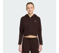 Adidas Seasonals Animal Full ZIP Hoodie Mädchen Kapuzensweater, braun 164