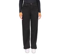 Seasons of April Damen Hose Baumwolle, gerade geschnitten, bequem, elegant für Alltag, Büro, Jeans - Estelle (46, Schwarz)