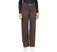 Seasons of April Damen Hose Baumwolle, gerade geschnitten, bequem, elegant für Alltag, Büro, Jeans - Estelle (44, Dunkelbraun)