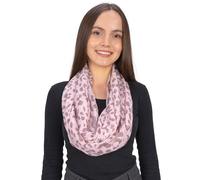 Seasons of April Damen Loop Schal - Hochwertiger Viskose-Seide Mix mit Animal-Print | Dünn, Leicht, Weich - Kiwi (M273 Rosa)