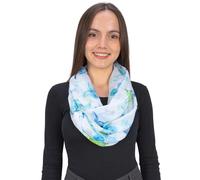 Seasons of April Damen Loop Schal mit Aquarell Schmetterlingsmuster, Weich, Leicht & Dünn aus Viskose-Seide - Emily (M242 Blau)