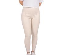 Seasons of April Hochwertige Leder-Optik Leggings | Super Fit & Bequem | Elastisch & Atmungsaktiv | Vielseitig für Jeden Anlass - Rachel (Creme,34)