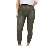 Seasons of April Hochwertige Leder-Optik Leggings | Super Fit & Bequem | Elastisch & Atmungsaktiv | Vielseitig für Jeden Anlass - Rachel (Khaki,34)